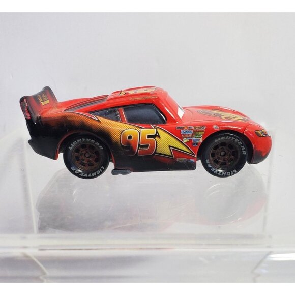 Disney Pixar Other - Burnt Lightening McQueen Diecast Disney Pixar Metal Cars Red Racing